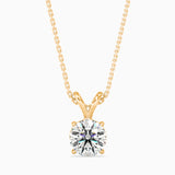 Classic Round Solitaire Pendant Necklace