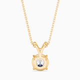 Classic Round Solitaire Pendant Necklace