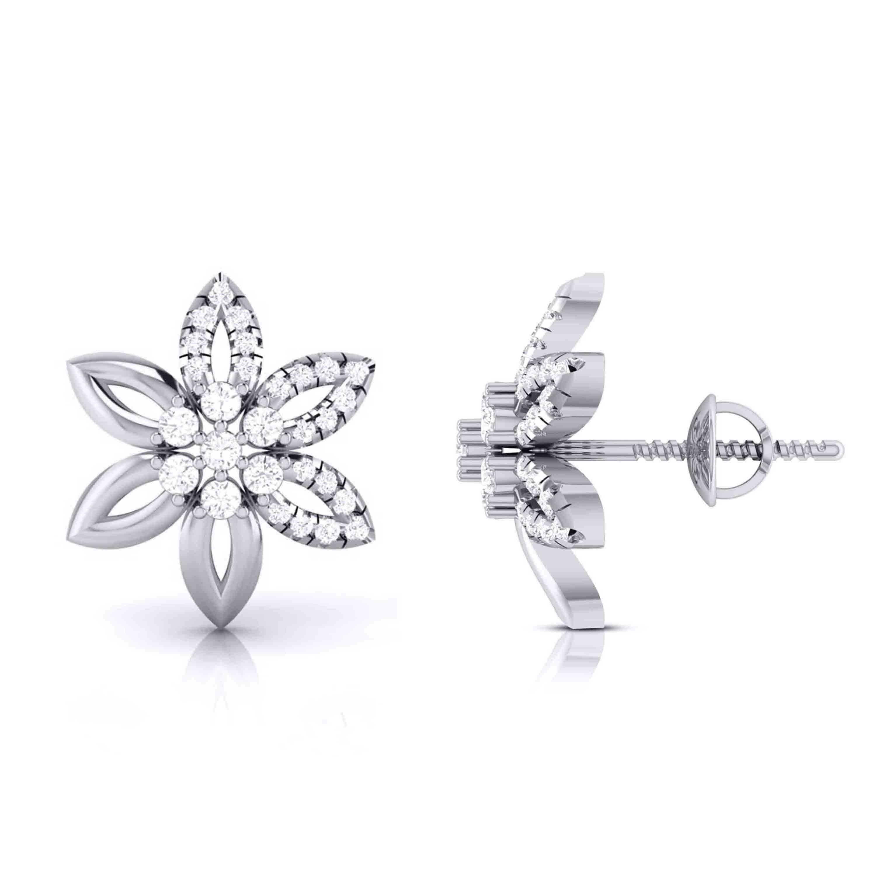 Delicate Petal Stud Earrings (with Screw)