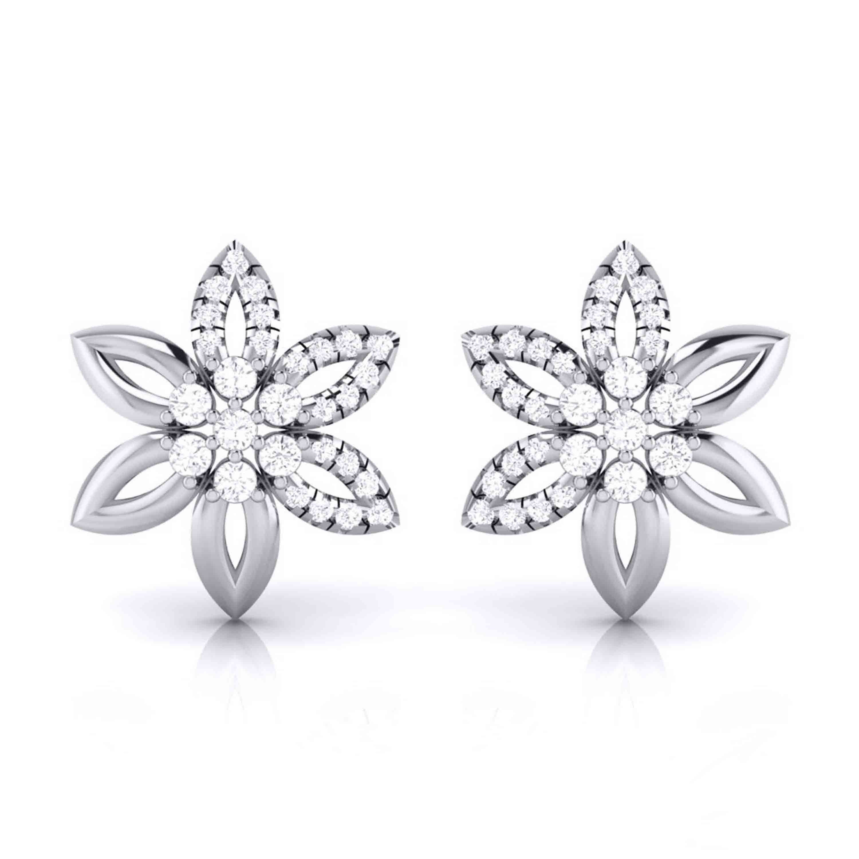 Delicate Petal Stud Earrings (with Screw)