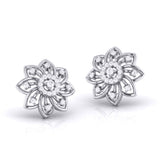 Blooming Floral Stud Earrings (with Screw)