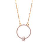 Aurora Baguette Diamond Circle Pendant