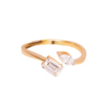 Celeste Dual-Cut Open Ring