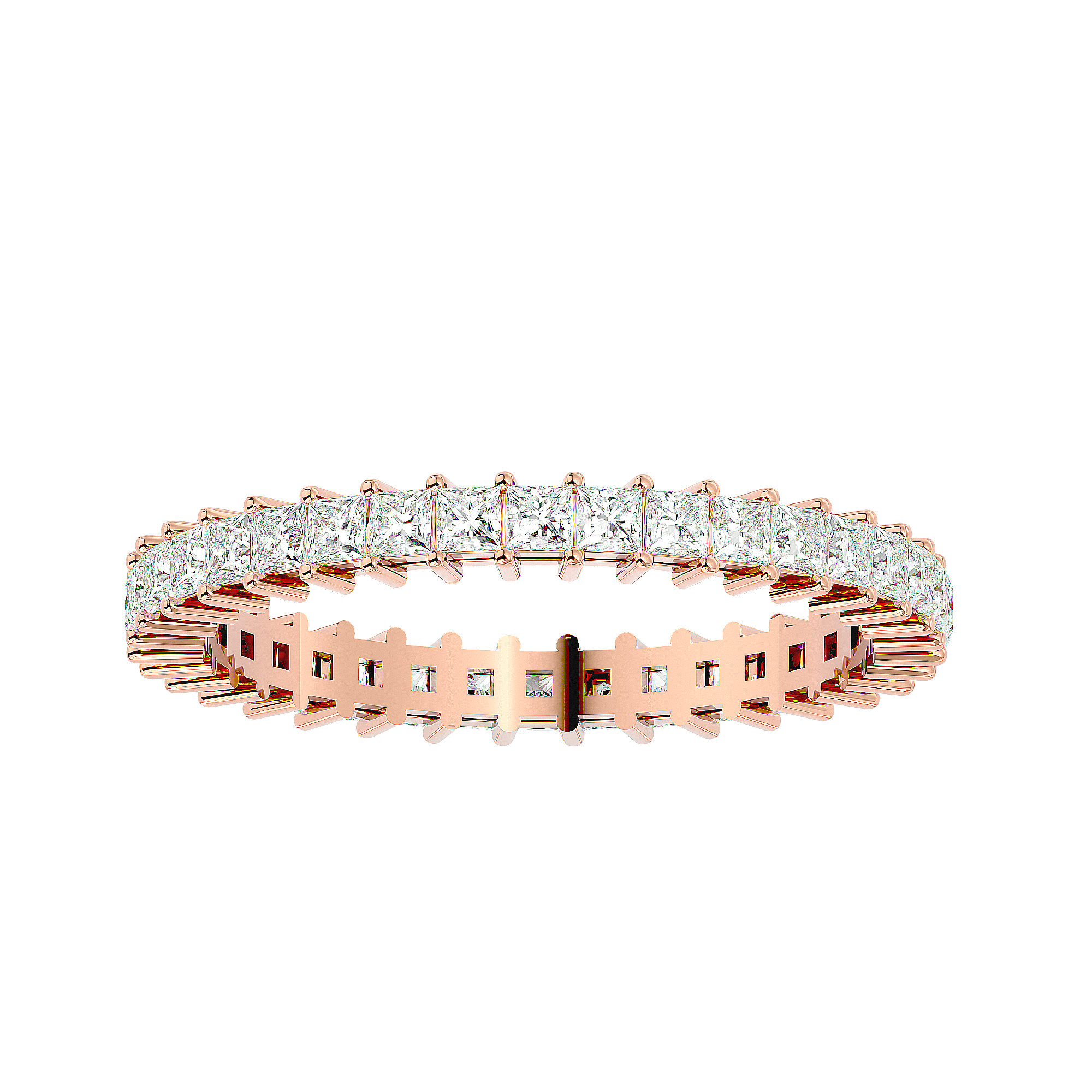Radiant Row Princess Cut Diamond Eternity Band