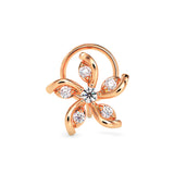 Blooming Diamond Nose Pin