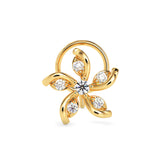 Blooming Diamond Nose Pin