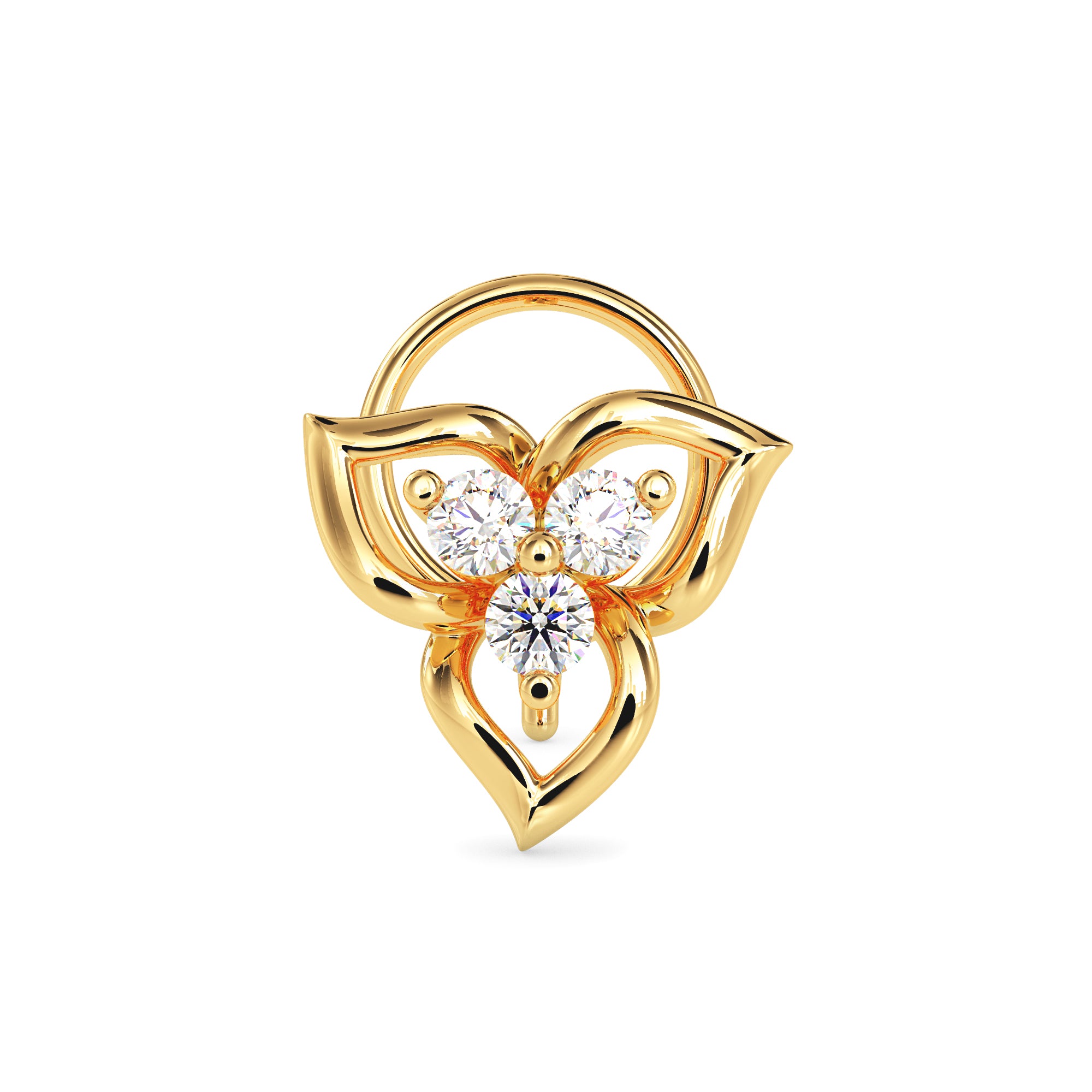 Radiant Blossom Nose Pin