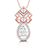 Geometric Radiance Diamond Pendant Set