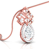 Geometric Radiance Diamond Pendant Set