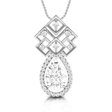 Geometric Radiance Diamond Pendant Set