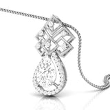 Geometric Radiance Diamond Pendant Set