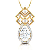 Geometric Radiance Diamond Pendant Set