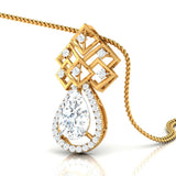 Geometric Radiance Diamond Pendant Set