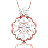 Floral Symphony Diamond Pendant Set