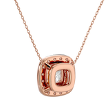 Radiant Double Halo Pendant