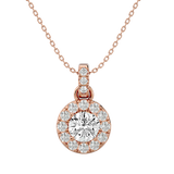 Classic Halo Solitaire Pendant
