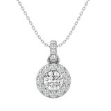 Classic Halo Solitaire Pendant