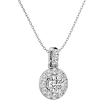 Classic Halo Solitaire Pendant