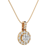 Classic Halo Solitaire Pendant