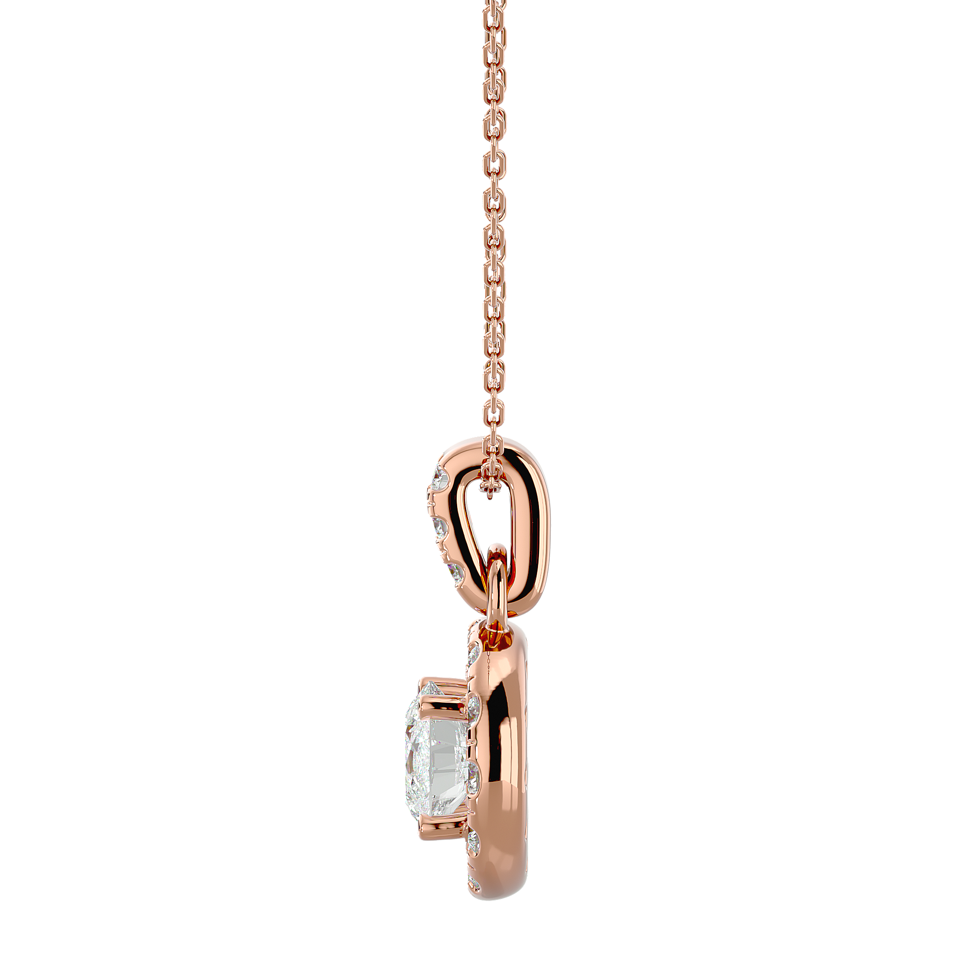 Classic Halo Solitaire Pendant