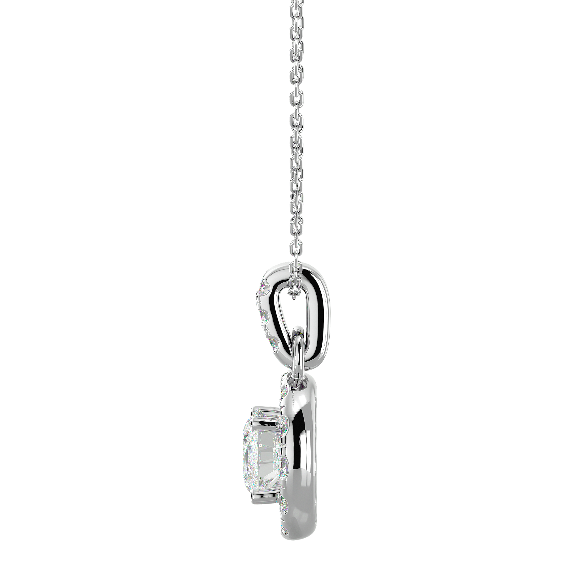 Classic Halo Solitaire Pendant