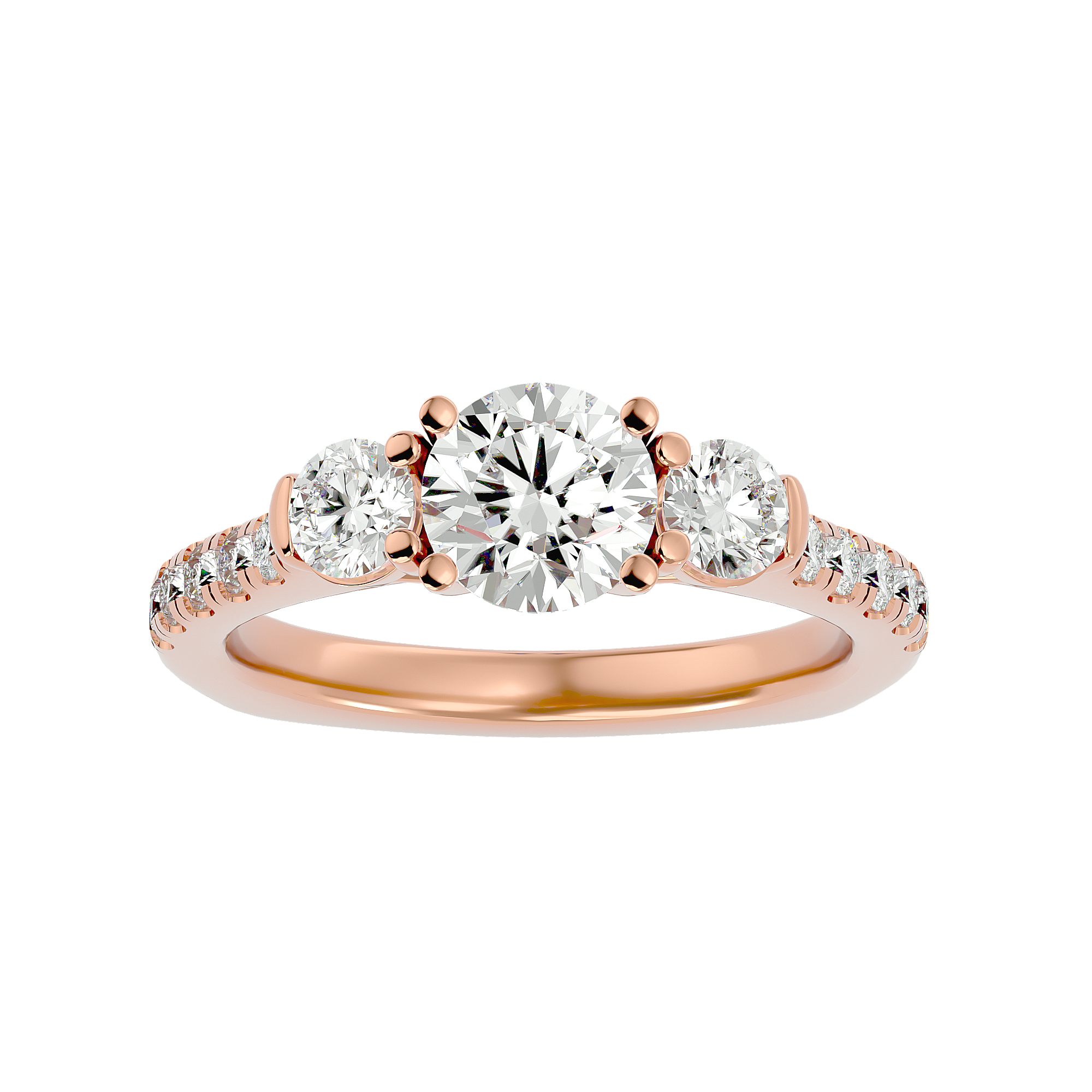 Elegant Trio Diamond Ring