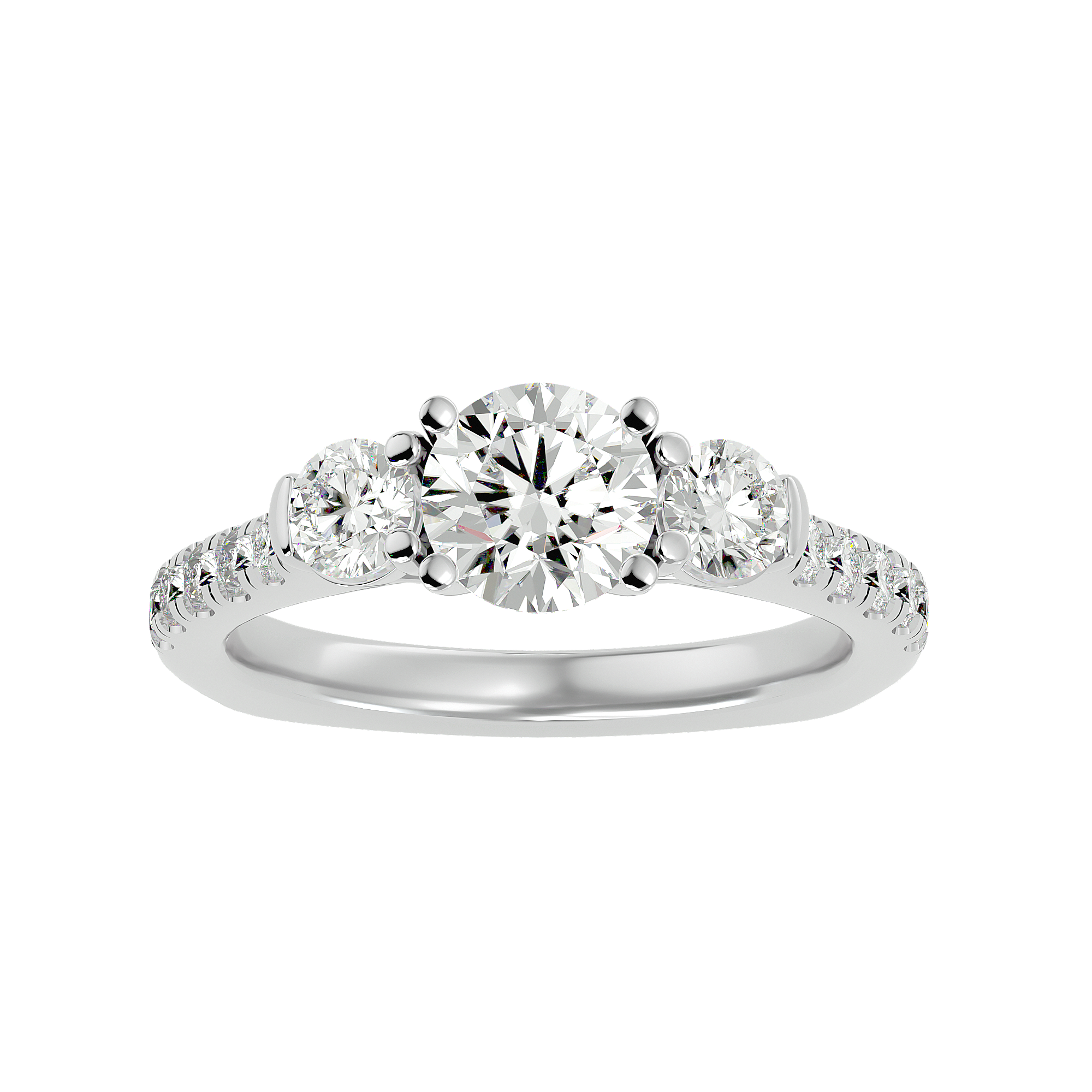 Elegant Trio Diamond Ring