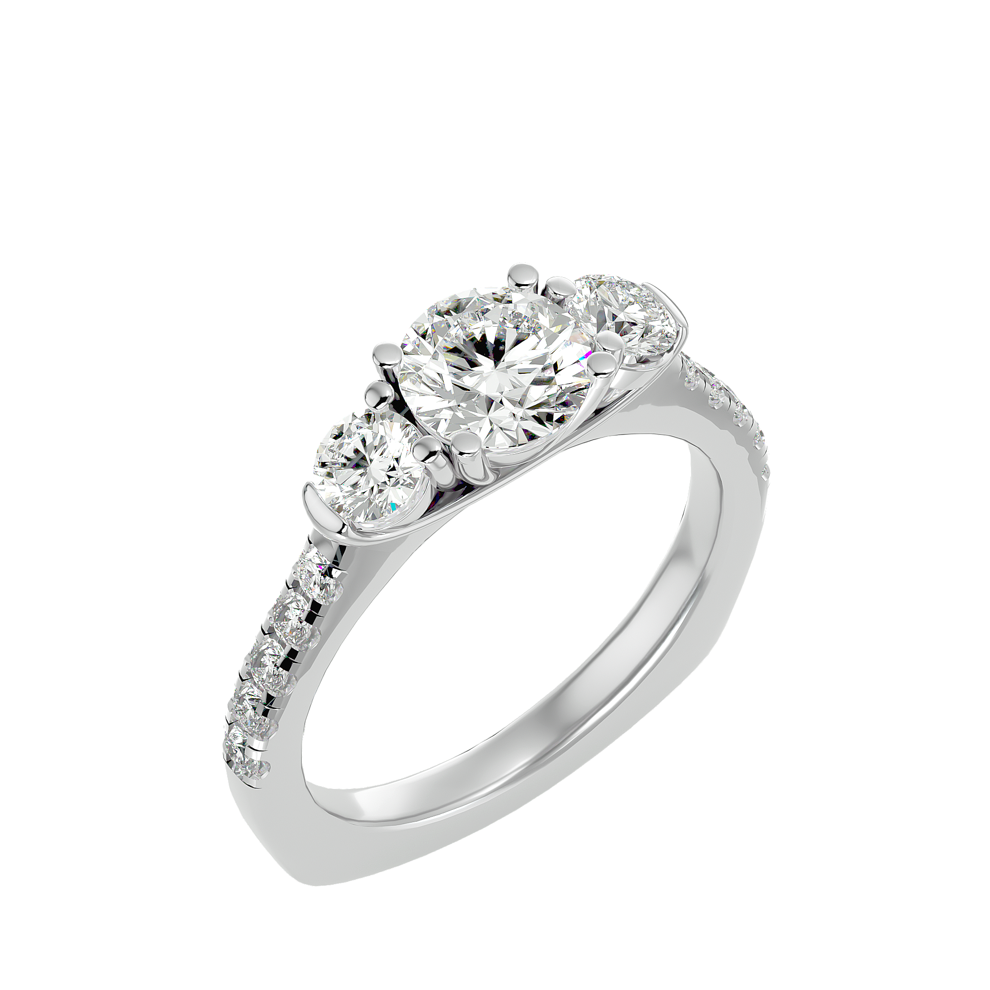 Elegant Trio Diamond Ring