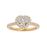 Golden Heart Diamond Engagement Ring
