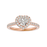 Golden Heart Diamond Engagement Ring