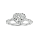 Golden Heart Diamond Engagement Ring