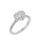 Golden Heart Diamond Engagement Ring