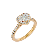 Golden Heart Diamond Engagement Ring