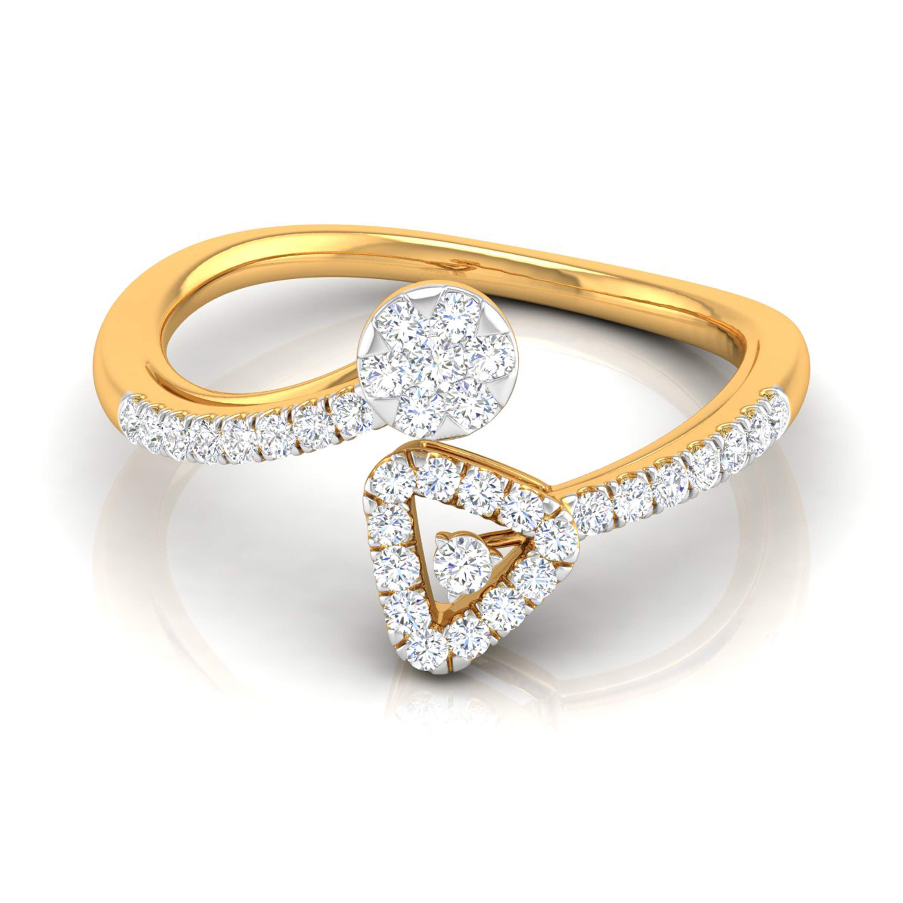 Geometric Harmony Diamond Ring