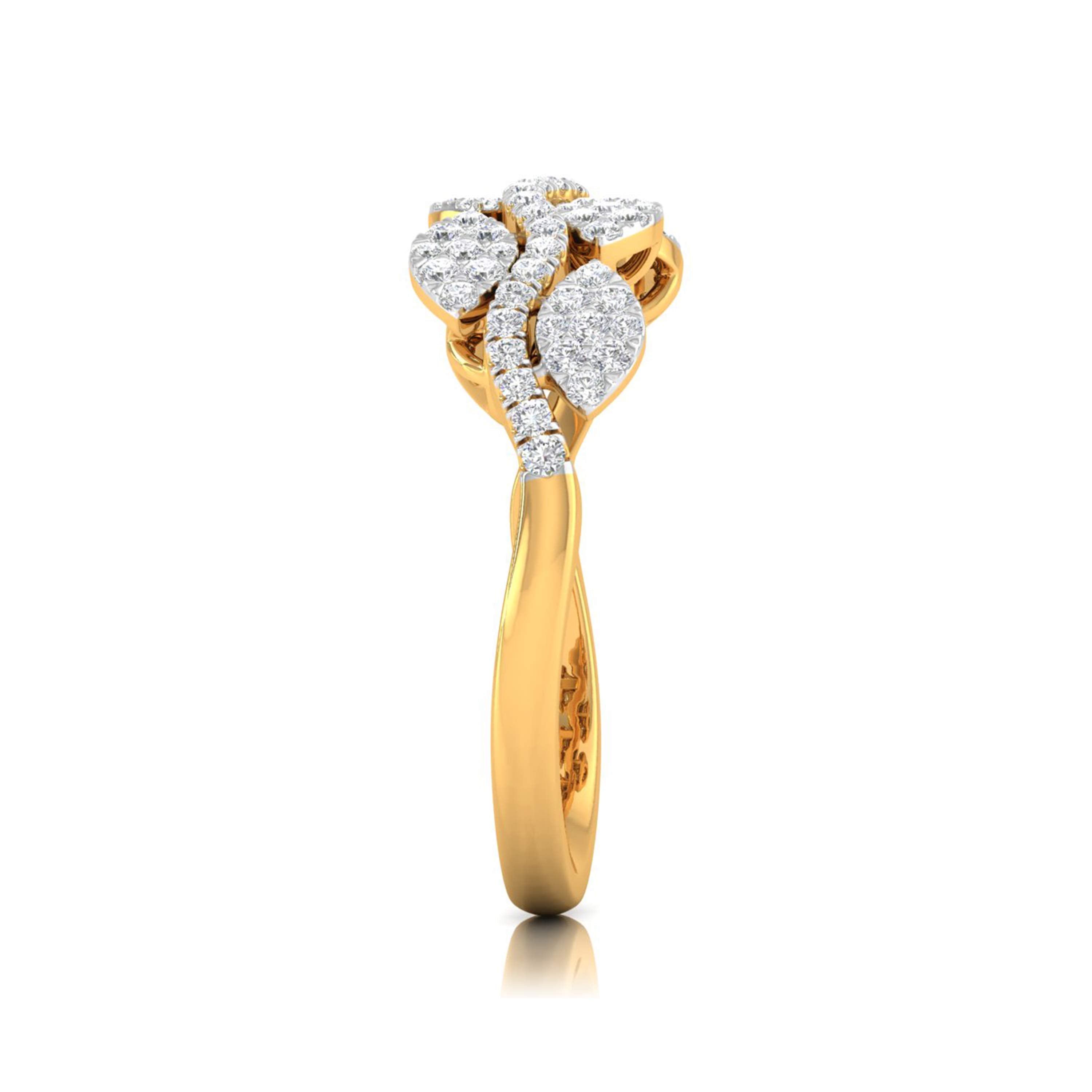 Petal Harmony Diamond Ring