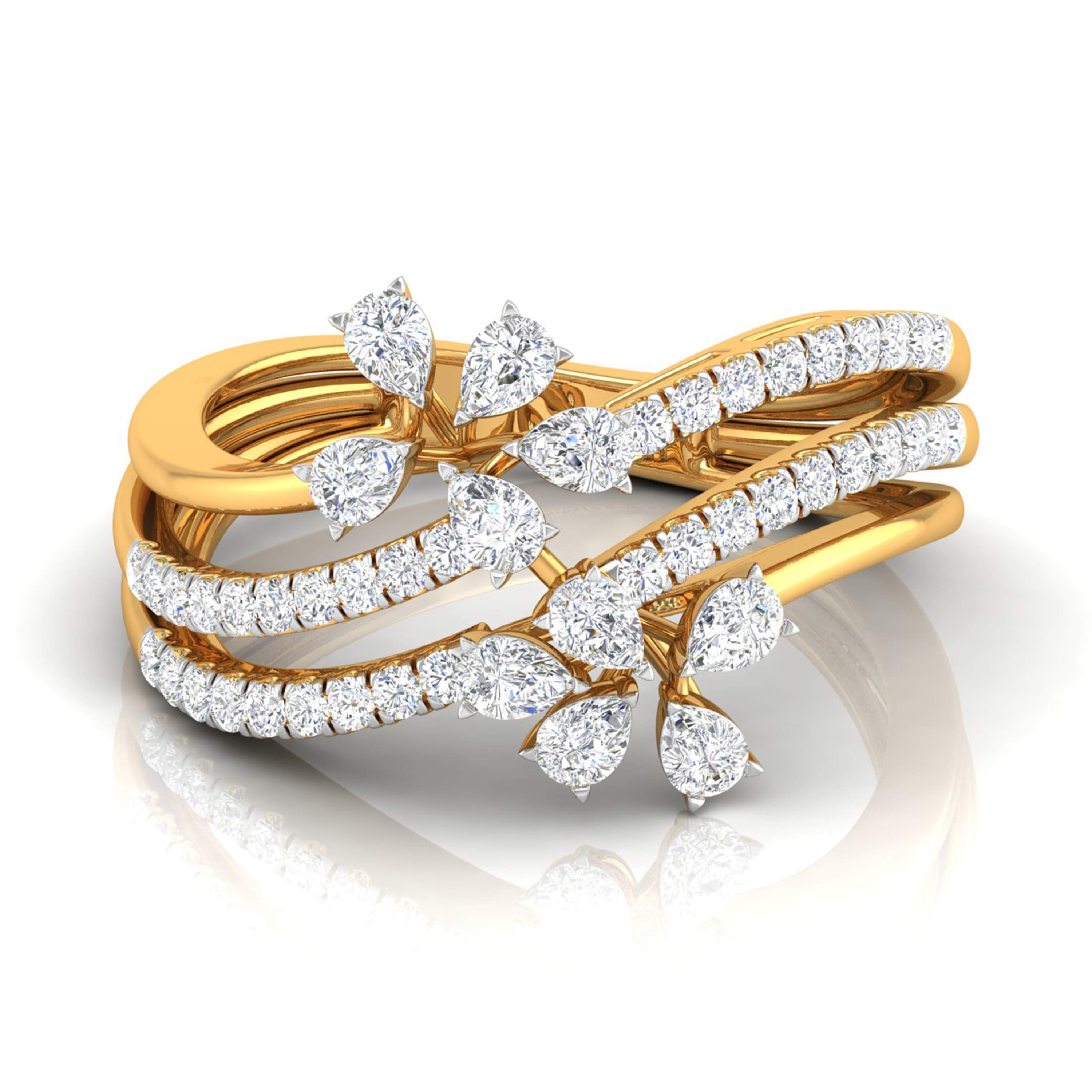 Blossoming Vine Diamond Ring