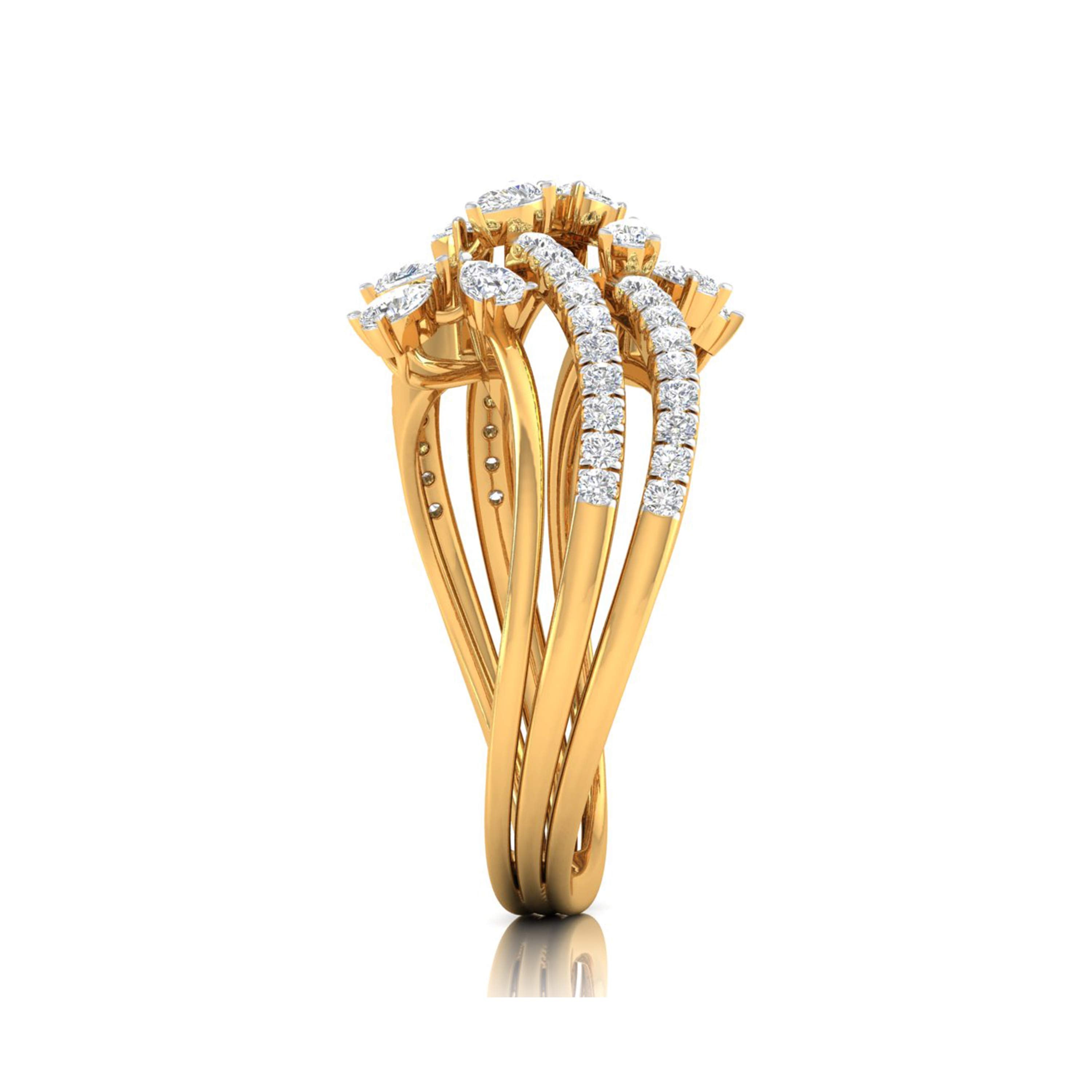 Blossoming Vine Diamond Ring