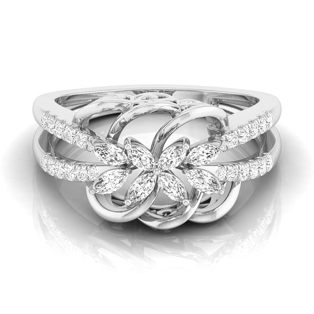 Floral Infinity Diamond Ring