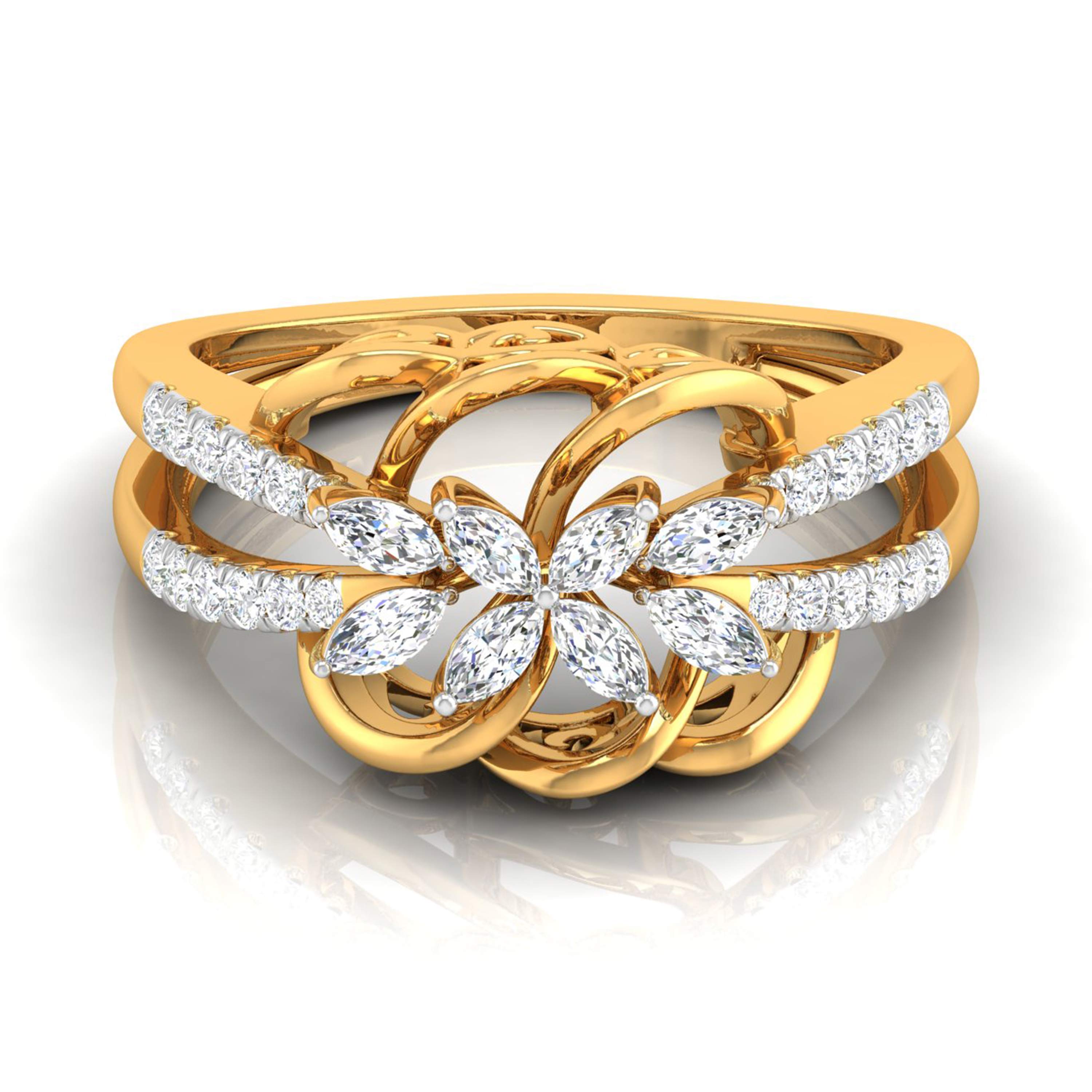 Floral Infinity Diamond Ring