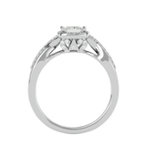 Golden Elegance Cushion Diamond Engagement Ring