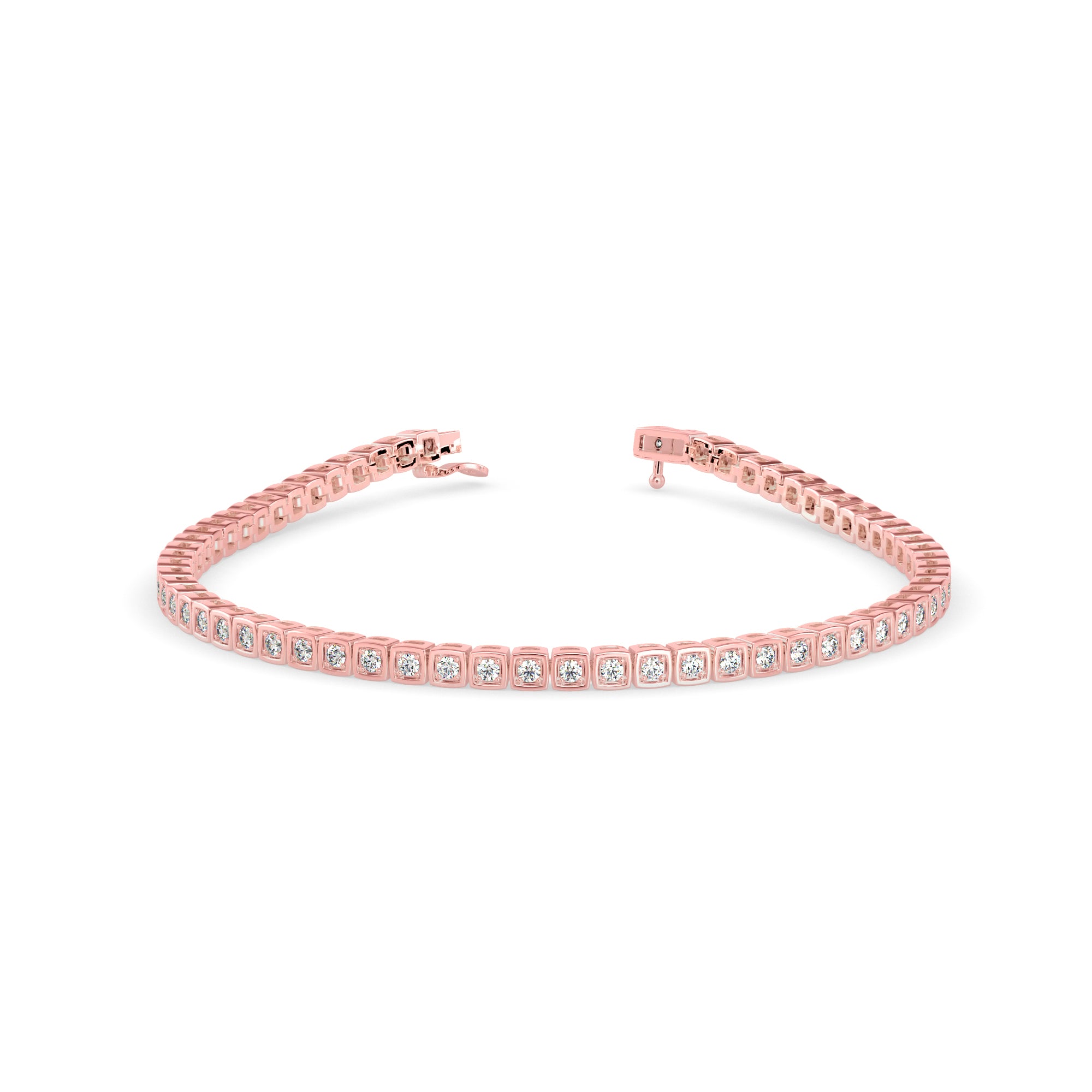 Classic Box-Set Tennis Bracelet