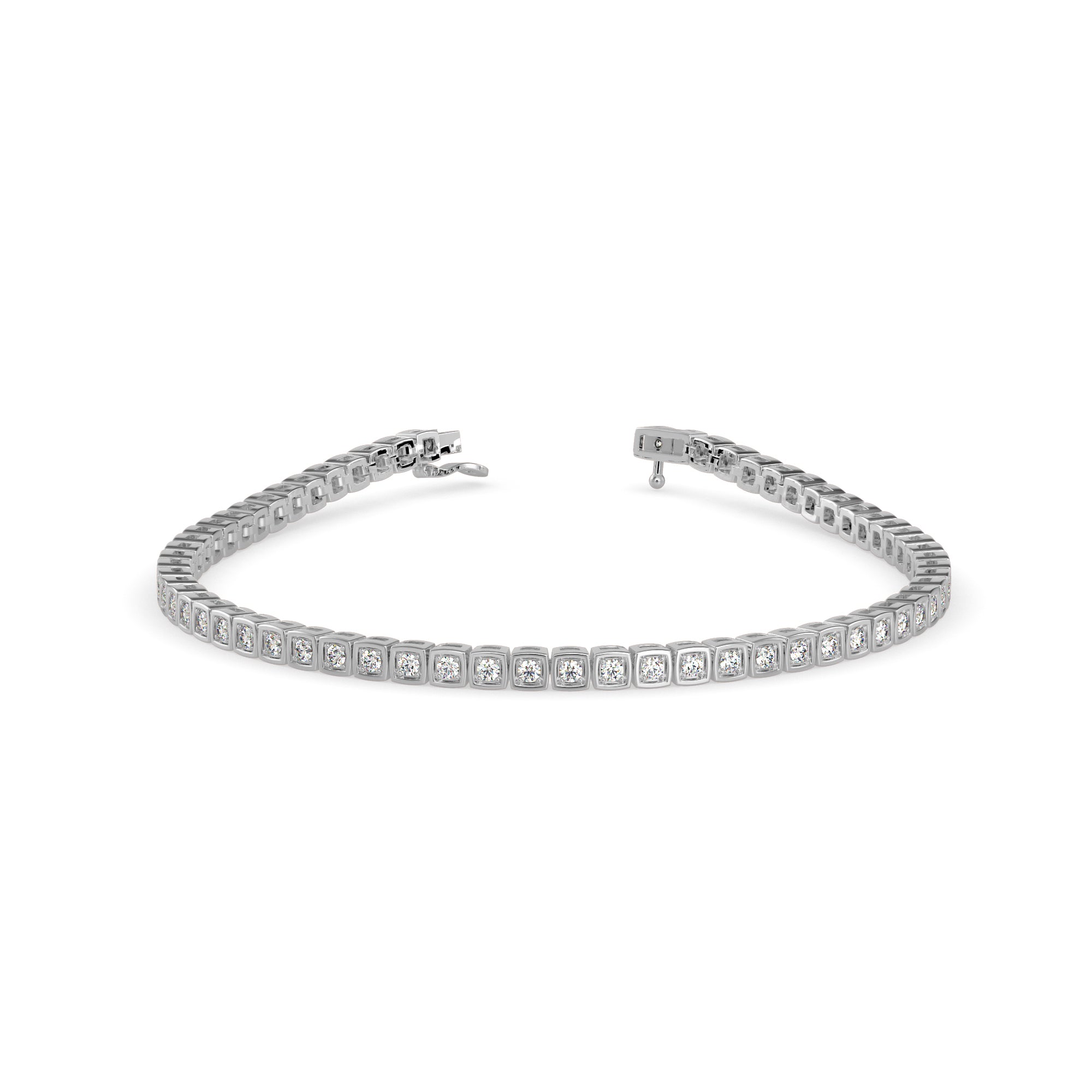 Classic Box-Set Tennis Bracelet