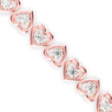 Heart Link Diamond Bracelet