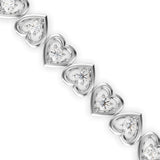 Heart Link Diamond Bracelet