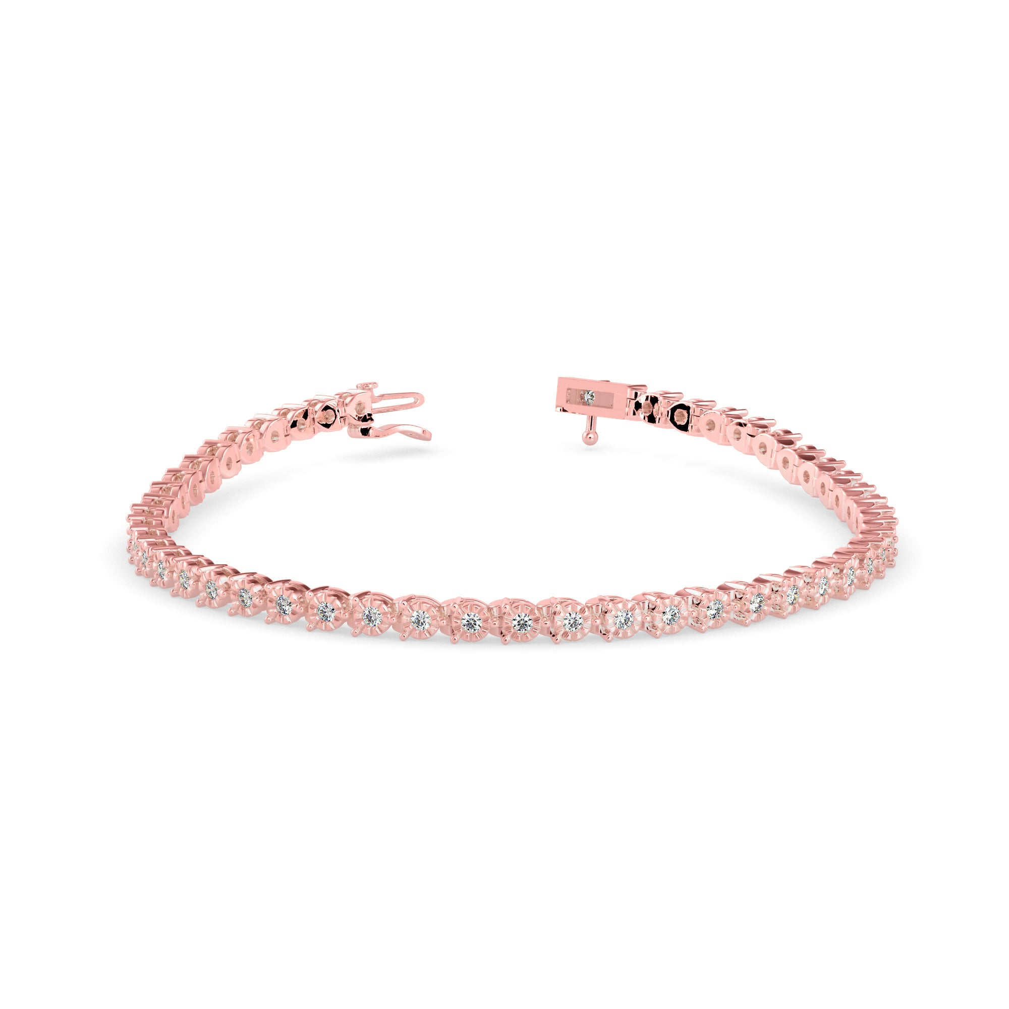 Floral Diamond Tennis Bracelet