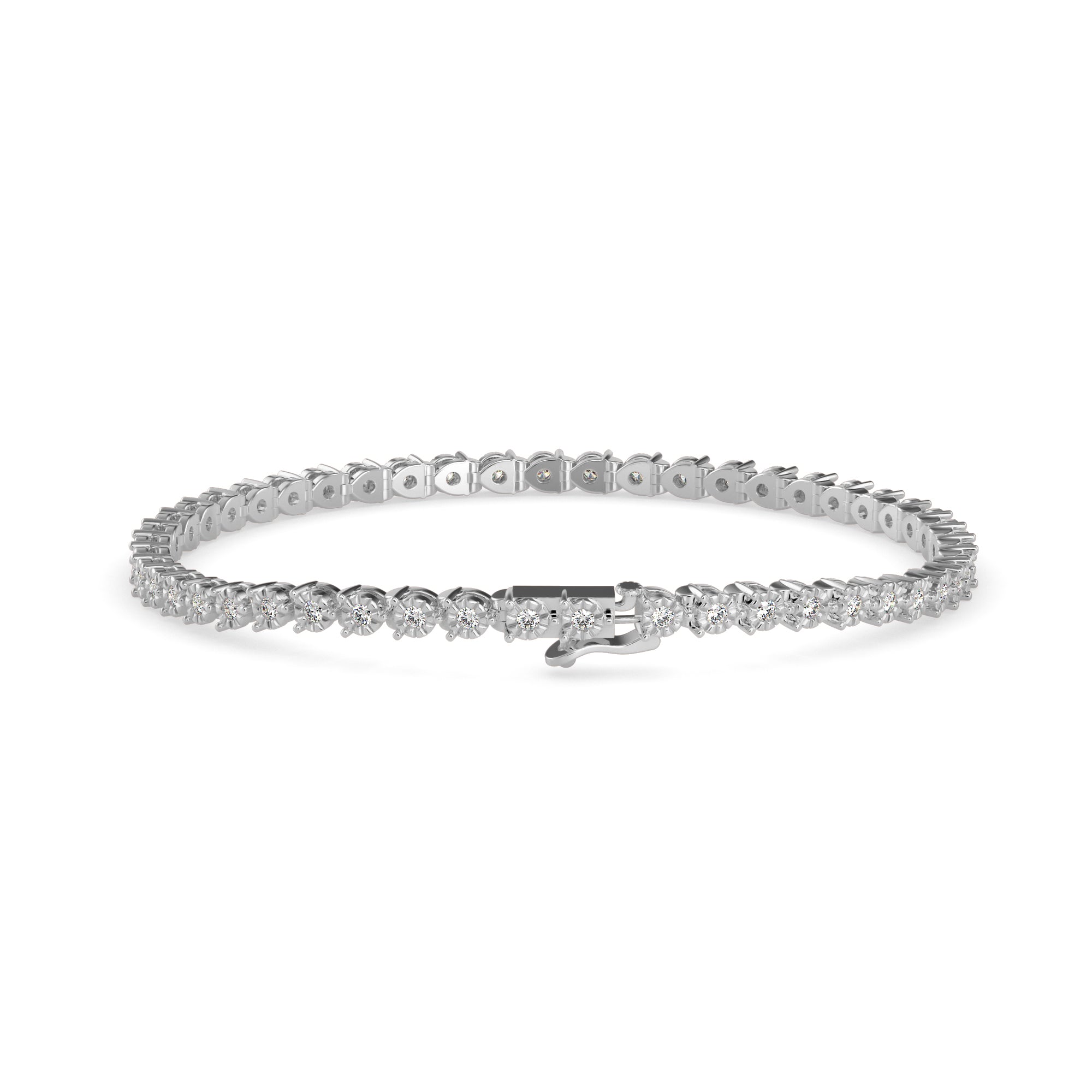 Floral Diamond Tennis Bracelet