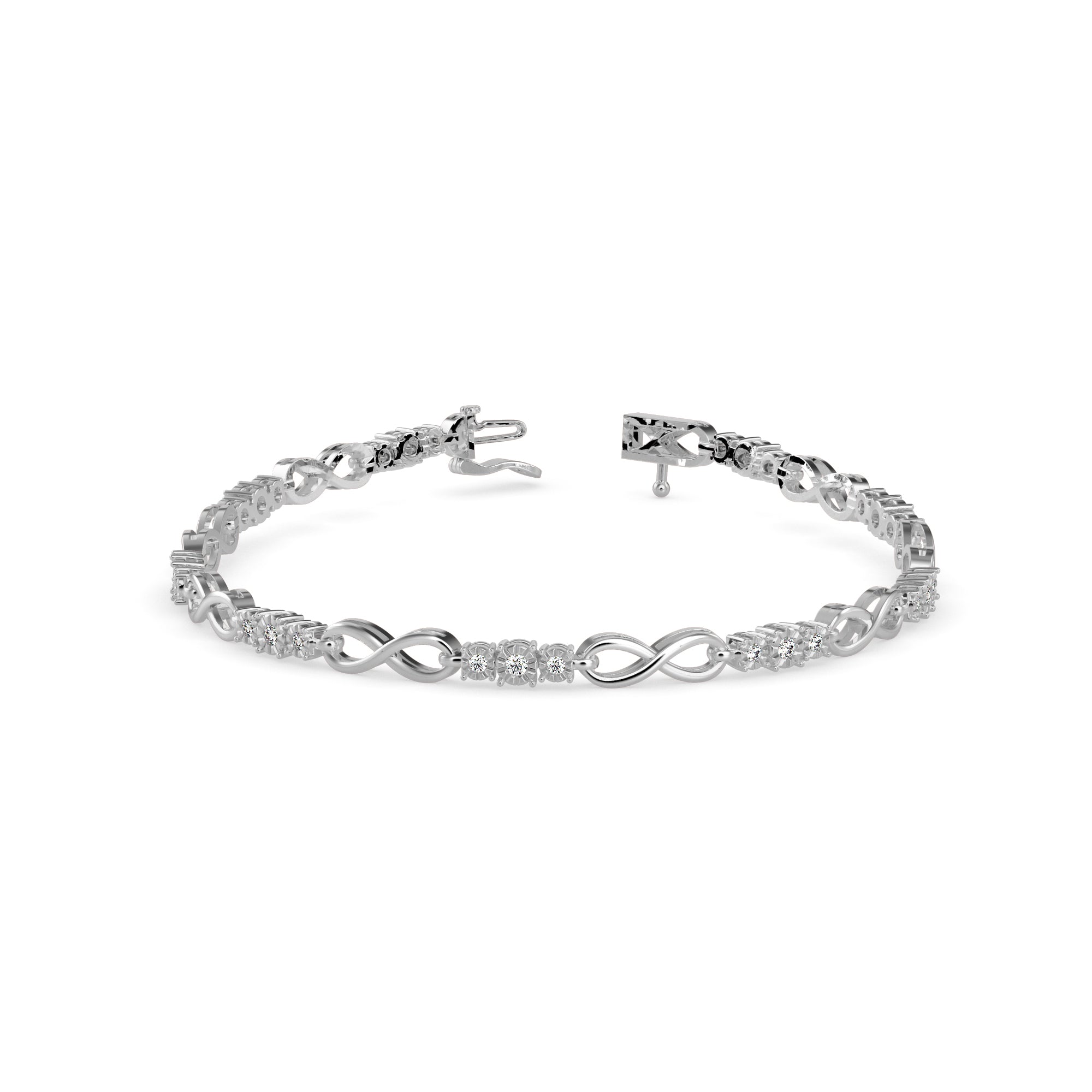 Infinity Symbol and Diamond Bracelet