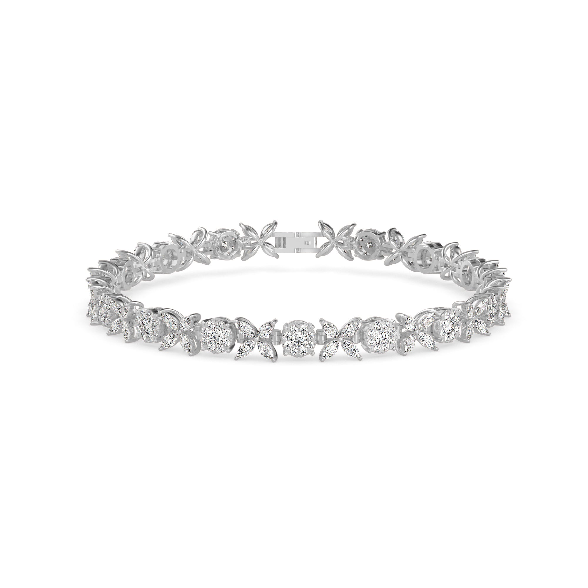 Floral Vine Diamond Bracelet