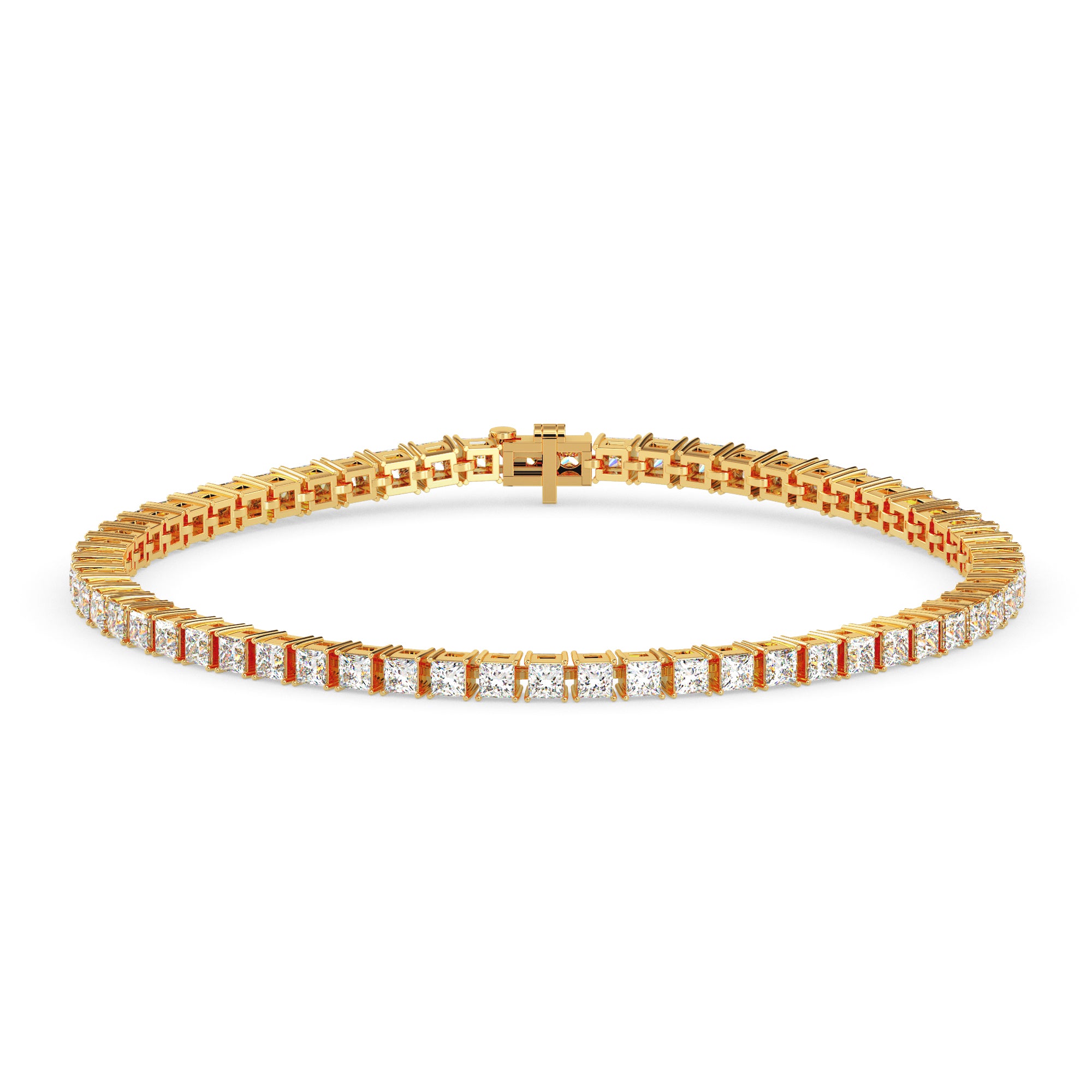 Princess-Cut Tennis Bracelet