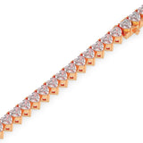 Heart-Cut Diamond Tennis Bracelet